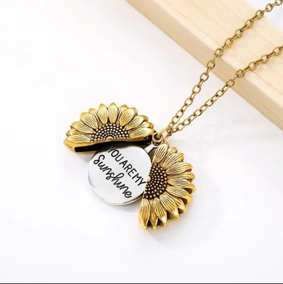 You are my sunshine locket necklace - Picture 2 of 3